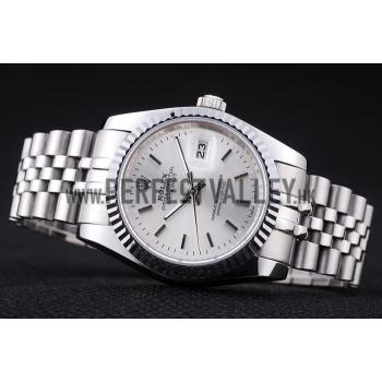 Rolex Datejust Silver Dial Ribbed Bezel 7457