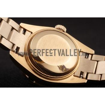 Rolex Datejust 18k Yellow Gold Plated Stainless Steel Diamond Plated 98077