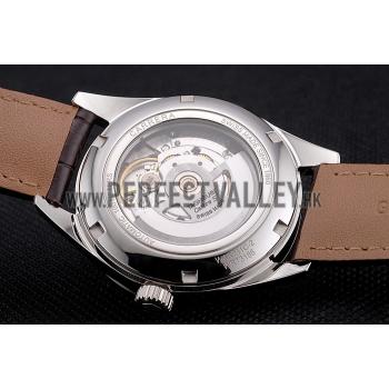 Swiss Tag Heuer Carrera Calibre 5 Silver Dial Stainless Steel Case Brown Leather Strap Replica