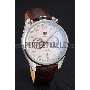 Tag Heuer Carrera Calibre 1887  Chronograph Brown Strap  622071