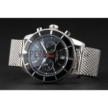 Breitling Superocean Heritage Chronographe 44 Black Dial And Bezel Stainless Steel Case And Bracelet