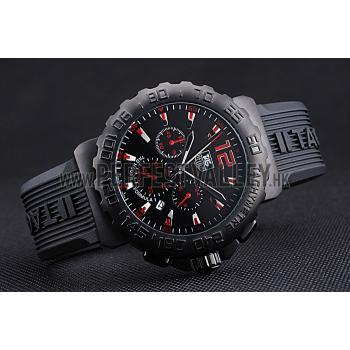 Tag Heuer Formula 1 Chronograph Black Dial Black Bezel Red Numerals  622408