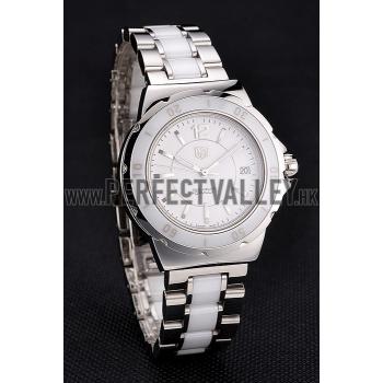 Tag Heuer Formula 1 White Ceramic Bezel White Dial Replica