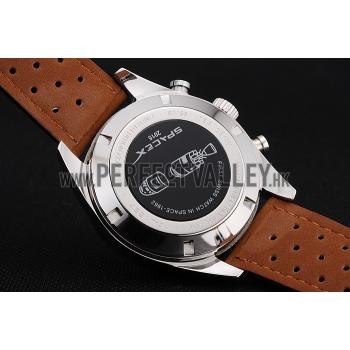 Tag Heuer Carrera SpaceX Silver Bezel with Black Dial and Light Brown Leather Strap tag265  621536