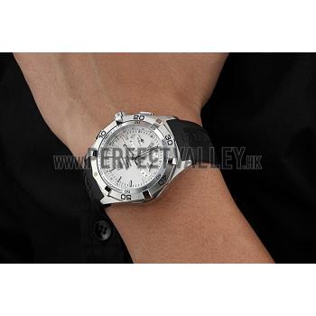 Tag Heuer Aquaracer Calibre S White Dial Black Rubber Band  622405