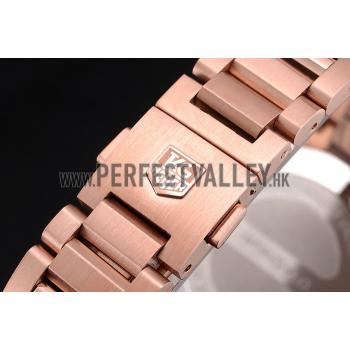 Tag Heuer Grand Carrera Rose Gold Bracelet Black Dial 801438