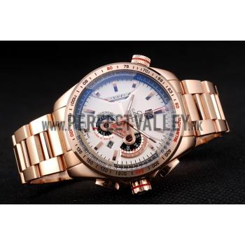 Tag Heuer Carrera Rose Gold Case White Dial