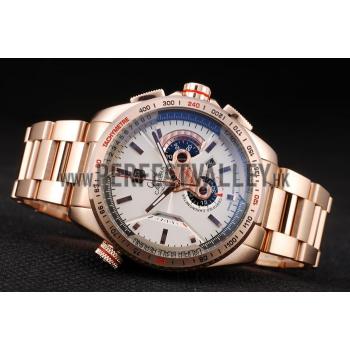 Tag Heuer Carrera Rose Gold Case White Dial