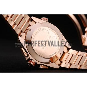 Tag Heuer Carrera Rose Gold Case White Dial