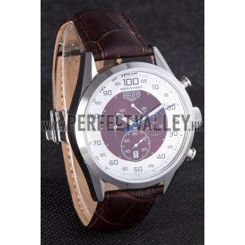 Replica Tag Heuer Carrera Mikrograph Limited Edition Brown Leather Strap 7916