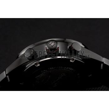 Replica Tag Heuer Carrera Ion Plated Stainless Steel Bracelet Black Dial 801445