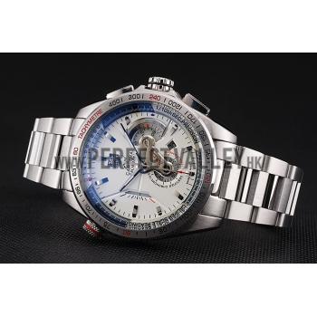 Tag Heuer Carrera Tachymeter Bezel White Dial Stainless Steel Strap