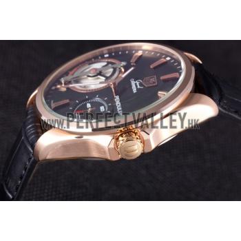 Tag Heuer Carrera Pendulum Black Leather Strap 7919 Replica