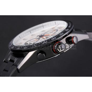 Tag Heuer Carrera Ion Plated Stainless Steel Bracelet White Dial 801444