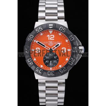 Tag Heuer Formula One Grande Date Orange Dial Stainless Steel Bracelet 622287