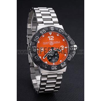 Tag Heuer Formula One Grande Date Orange Dial Stainless Steel Bracelet 622287