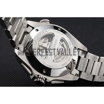 Tag Heuer Swiss Carrera Tachymeter Bezel Stainless Steel Black Dial