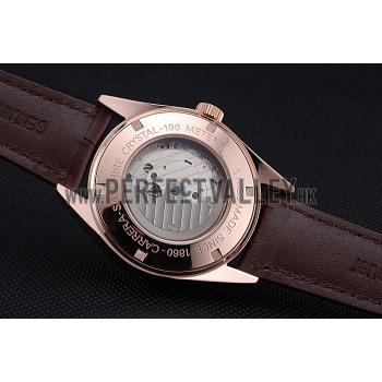 Tag Heuer Carerra Calibre 6 White Dial Red Numbers Brown Leather Band  622161