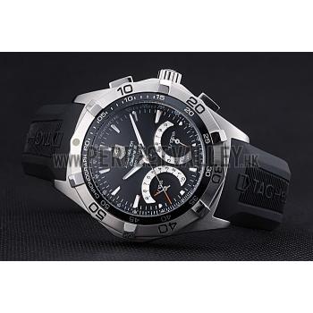 Tag Heuer Aquaracer Calibre S Black Dial Black Rubber Band  622406