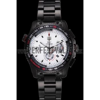 Tag Heuer Carrera Black Stainless Steel Case White Dial 98242