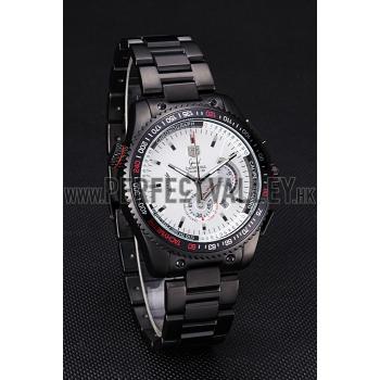 Tag Heuer Carrera Black Stainless Steel Case White Dial 98242