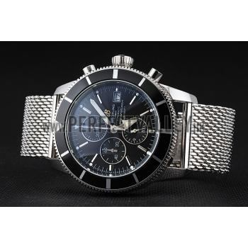 Breitling Superocean Heritage Chronographe 46 Black Dial And Bezel Stainless Steel Case And Bracelet