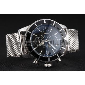 Breitling Superocean Heritage Chronographe 46 Black Dial And Bezel Stainless Steel Case And Bracelet