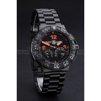 Cheap Tag Heuer Formula One Calibre S Black Dial Orange Numerals Ion Plated Steinless Steel Bracelet 622300