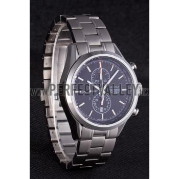 Tag Heuer SLR Polished Stainless Steel Case Black Dial Stainless Steel Strap