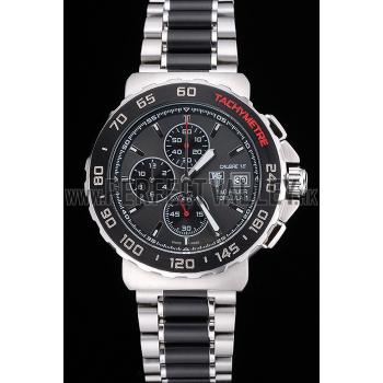 Tag Heuer Formula 1 Calibre 16 Chronograph Black Dial Two Tone Stainless Steel Band   622413