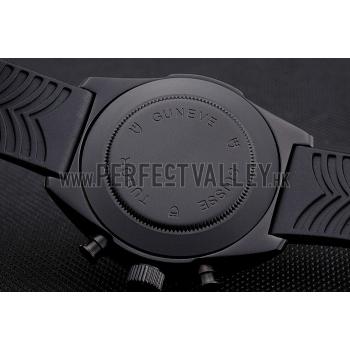 Cheap Tudor Fastrider Black Shield Black Dial Silver Markings Black Case Black Rubber Strap