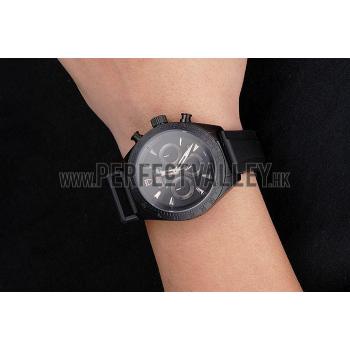 Cheap Tudor Fastrider Black Shield Black Dial Silver Markings Black Case Black Rubber Strap