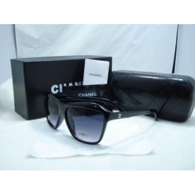 Chanel Grey Oval Sunglasses