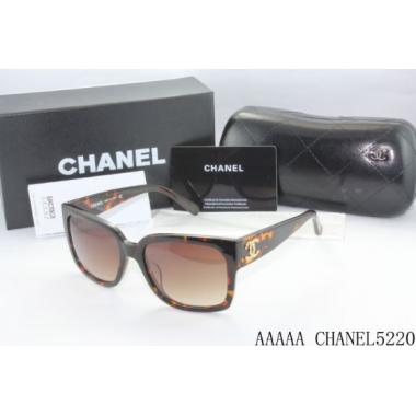 Chanel 5220 Coffee Oval Sunglass HM06396