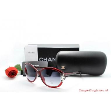 Replica Chanel Purplish Red Resin Sunglasses