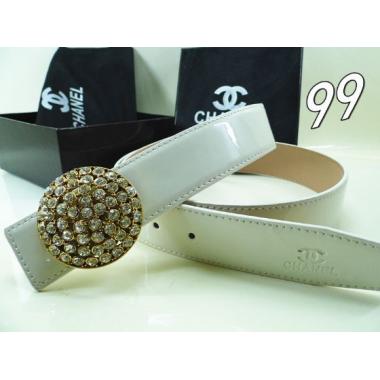 Chanel White Copper Buckle Belts Replica