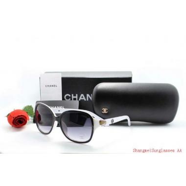 Chanel Grey Black-white Sunglass Replica