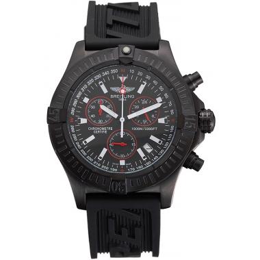 Breitling Avenger Seawolf Ion Plated Steinless Steel Case Black Dial Rubber Bracelet 622240