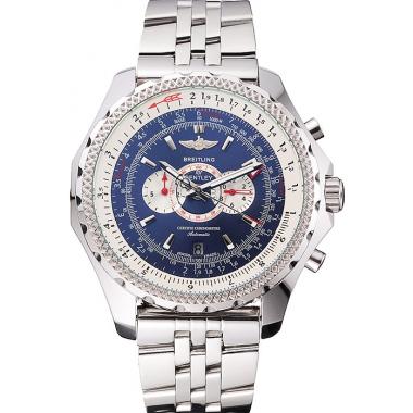 Breitling Bentley Supersports Blue Dial Stainless Steel Case And Bracelet 622221 Replica