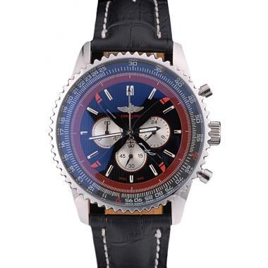 Breitling Certifie Black Leather Strap Black Dial Chronograph 80176