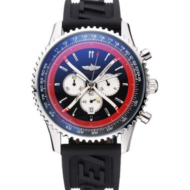 Breitling Certifie Black Rubber Strap Black Dial Chronograph 80182