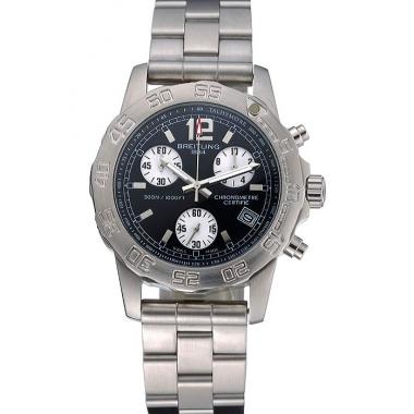 Replica Breitling Colt Chronograph II Black Dial Stainless Steel Bracelet  622427