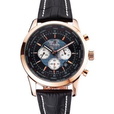 Cheap Breitling For Bentley Mulliner Tourbillon White Dial Rose Gold Case Brown Leather Strap