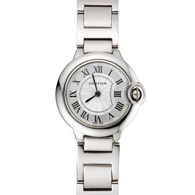 Cartier Ballon Bleu 30mm White Dial Stainless Steel Case And Bracelet