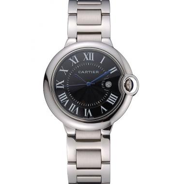 Cartier Ballon Bleu 42mm Black Dial Stainless Steel Case And Bracelet Replica