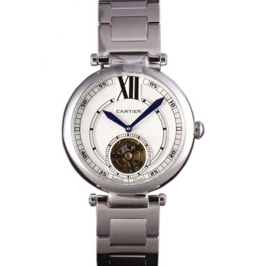 Cartier Ballon Bleu Flying Tourbillon Silver Stainelss Steel Strap  621452 Replica