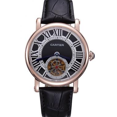 Cartier Rotonde Flying Tourbillon Black Dial 621957 Replica