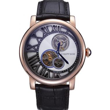 Cartier Rotonde Reversed Tourbillon White Dial 621949