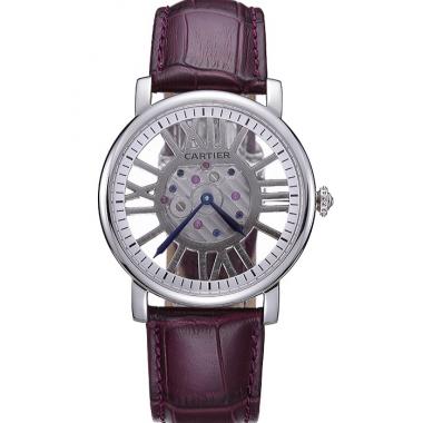 Replica Cartier Rotonde Skeleton Flying Tourbillon Purple 621971