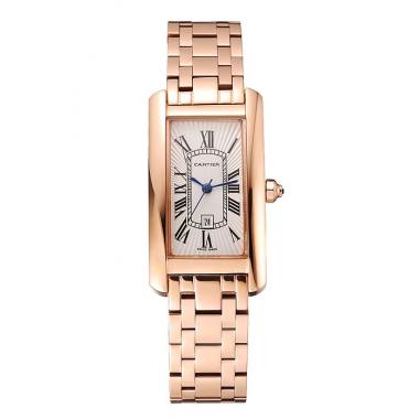 Cheap Cartier Tank Americaine White Dial Rose Gold Case And Bracelet 1453780